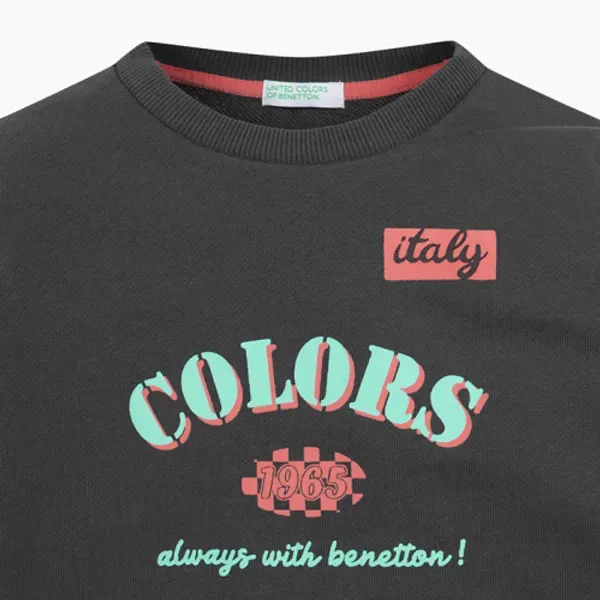 Свитшот, Benettonkids, разноцветный — фото 4