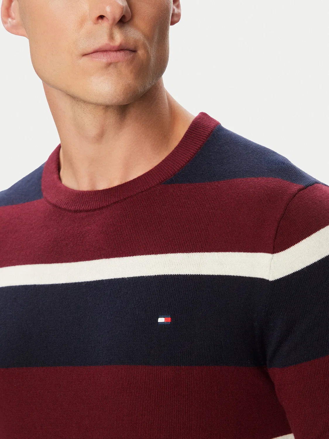 Мужской пуловер стандартного кроя Pima Tommy Hilfiger, разноцветный — фото 4