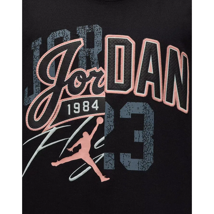 Детская футболка с длинным рукавом Jordan Varsity Split Nike, Черный — фото 4
