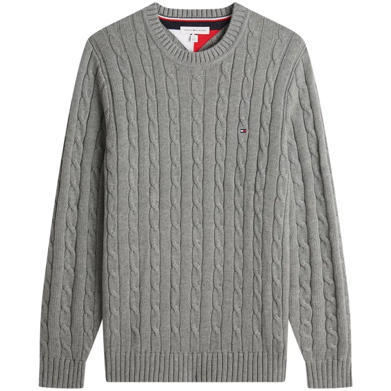 Мужской свитер с круглым вырезом Tommy Hilfiger, Black BDS — фото 3