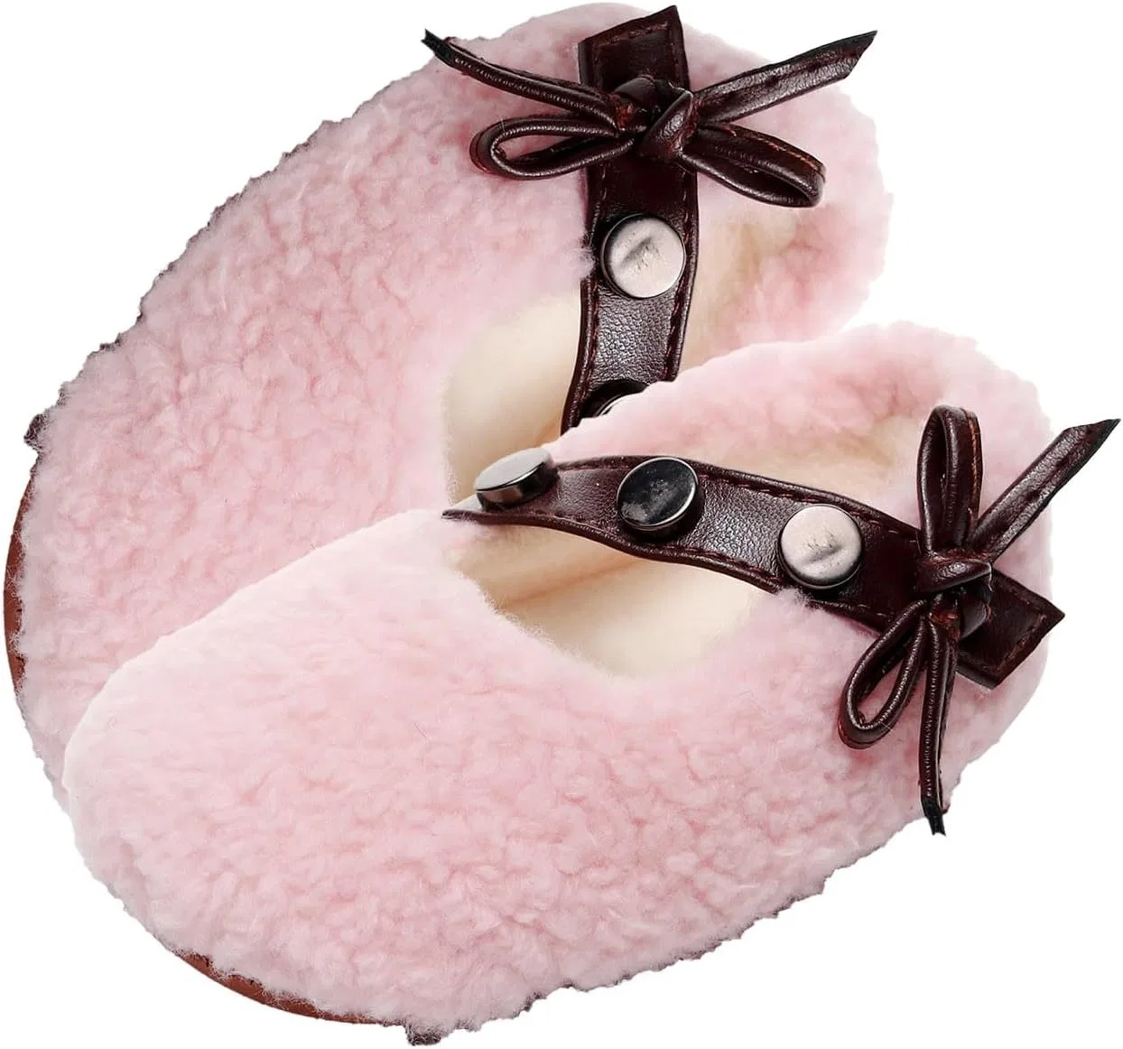 Детские зимние ботинки для девочек с мехом, Pink