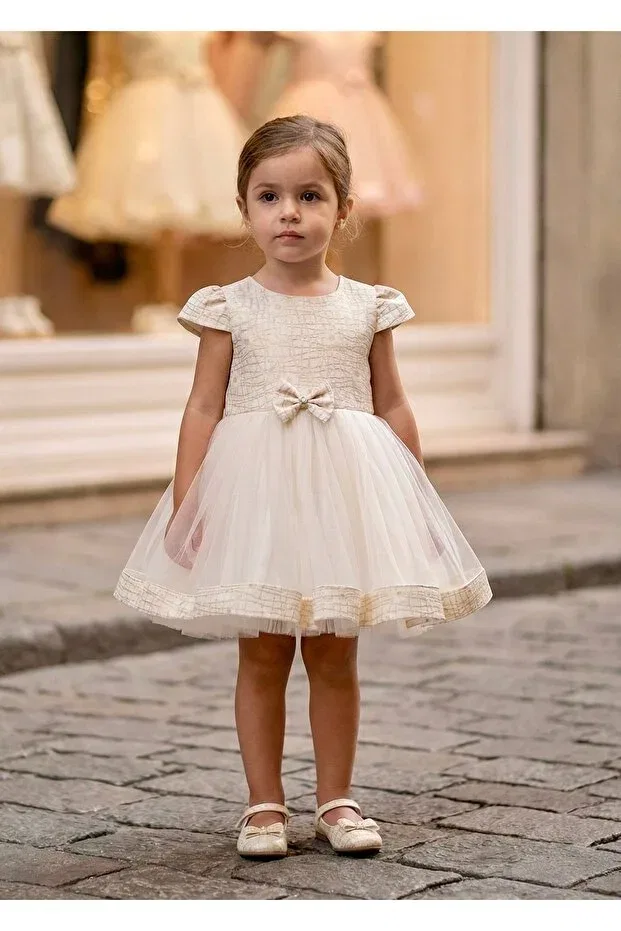 Детское платье для девочек с принтом Miaras Baby, Nude Color