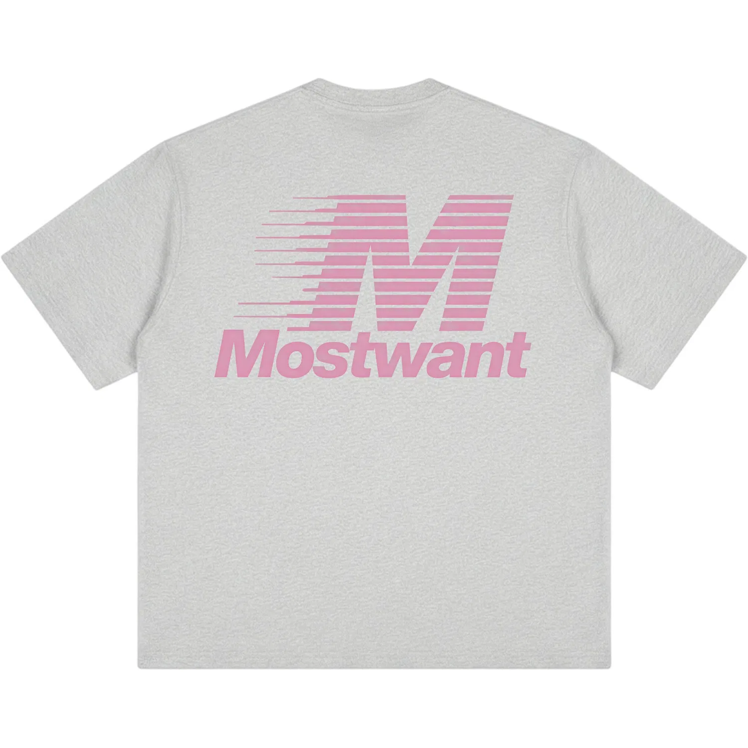 Детская футболка с круглым вырезом из плотного хлопка MostwantedLab, Heather Gray with Pink Print
