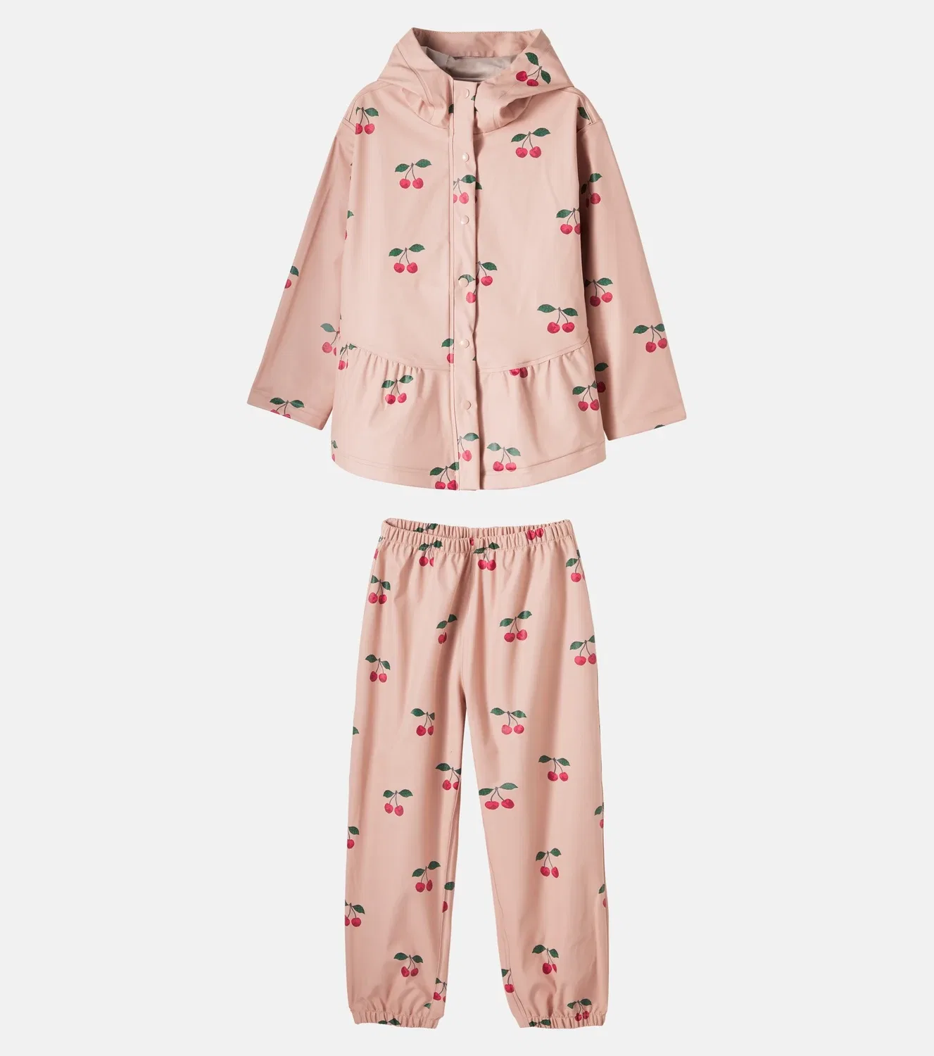 Комплект из куртки с капюшоном и брюк с принтом Ma Grande Cerise Blush Konges Sløjd, розовый — фото 4
