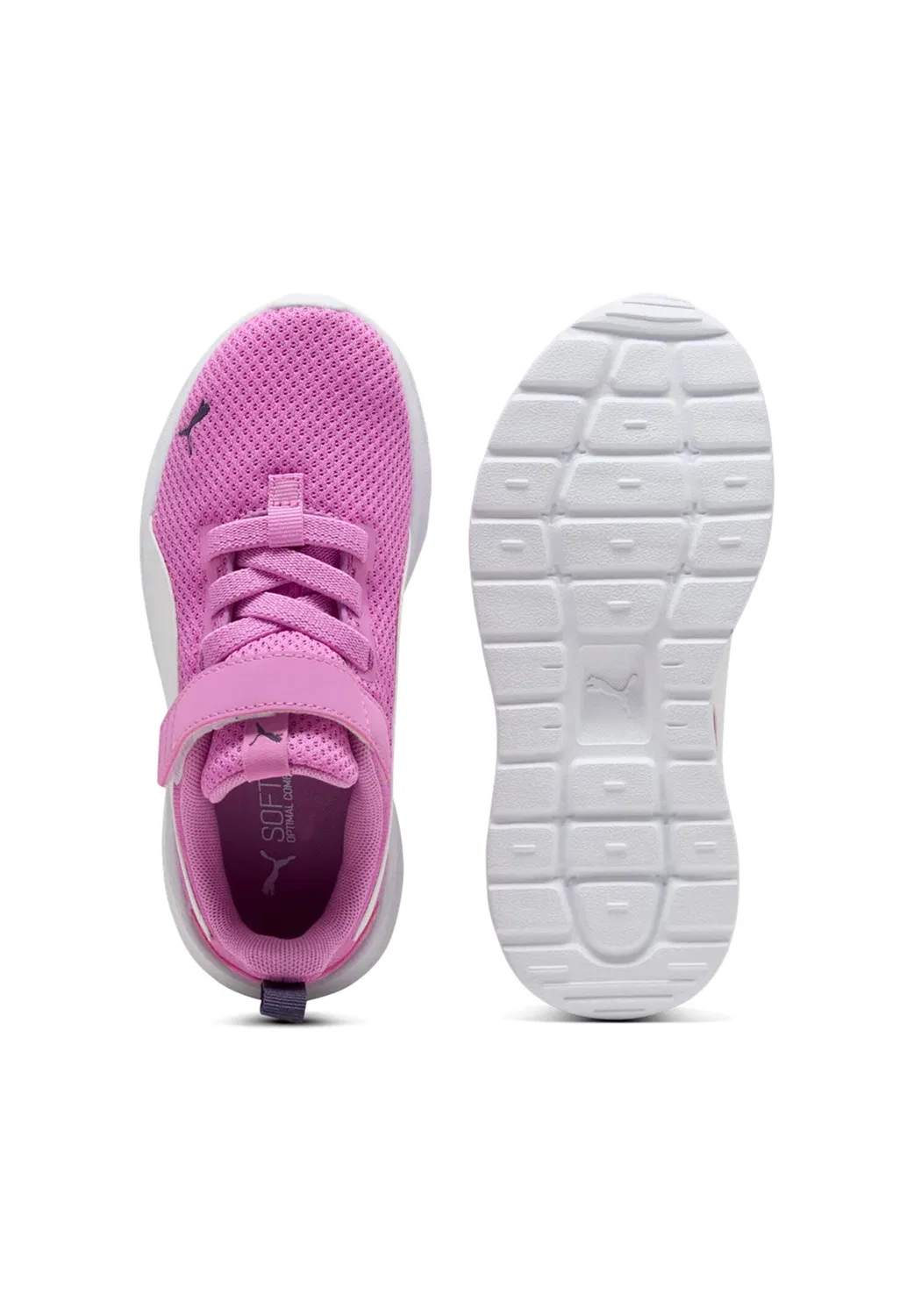 Детские кроссовки из дышащей сетки Anzarun Lite AC PS Puma, Rosa Weiss Konigliches Lila — фото 3