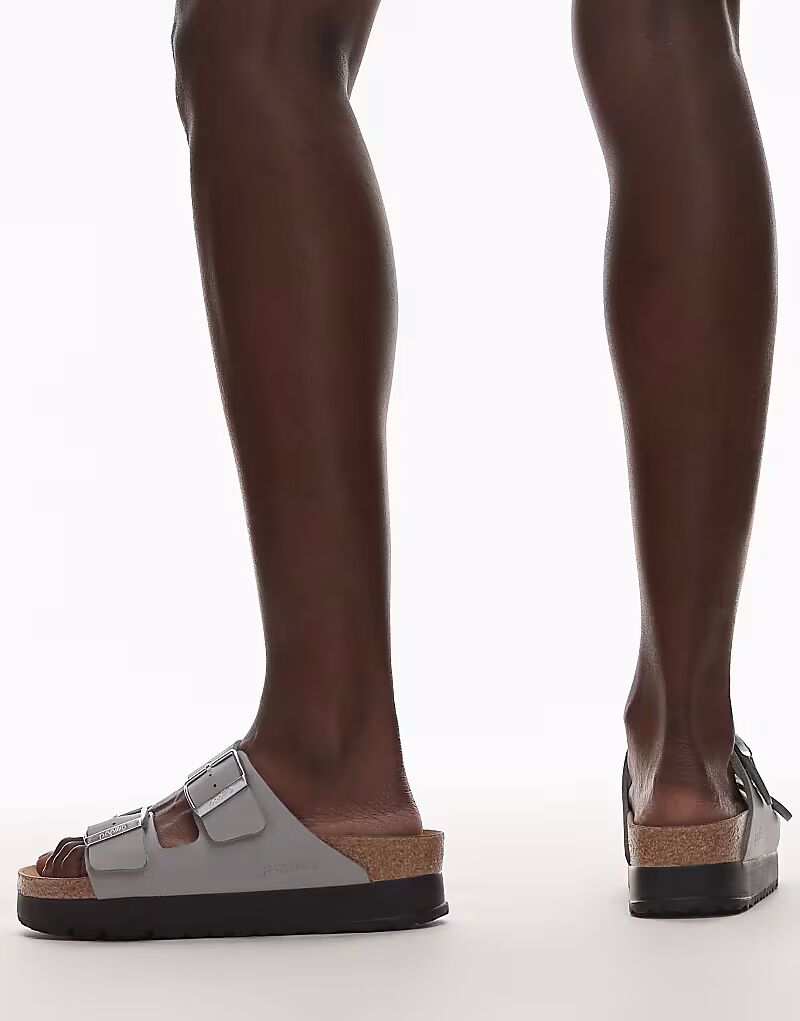 Сандалии Birkenstock Papillio Arizona на гибкой платформе в цвете Stone Coin — фото 3