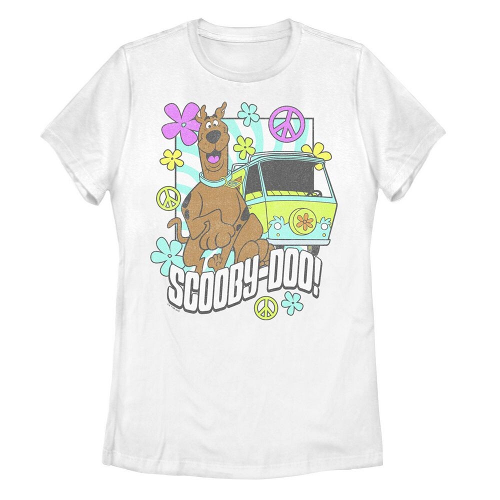 

Детская футболка с рисунком Scooby-Doo Flower Power Licensed Character, белый