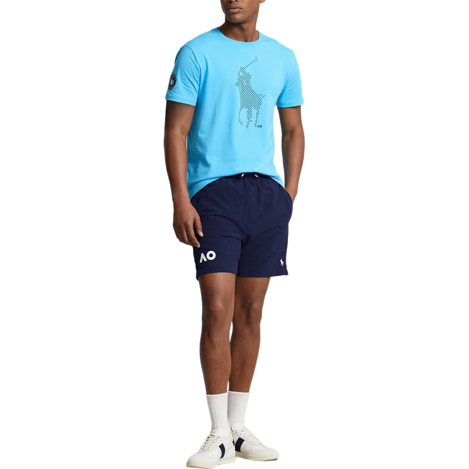 Футболка Polo Ralph Lauren Big Pony с принтом Flame Blue — фото 3