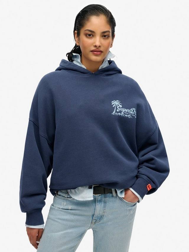 

Толстовка оверсайз lo-fi outdoor с капюшоном Superdry, цвет Nautical Navy
