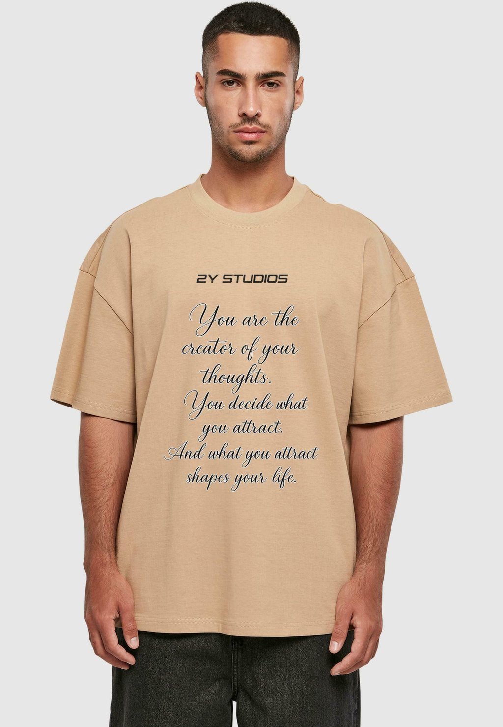 

Футболка с принтом LAW OF ATTRACTION 2Y Studios, песочный