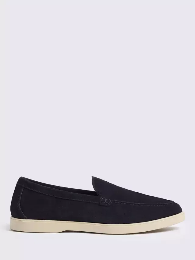 Замшевые лоферы Lewisham свободного кроя Moss, Navy