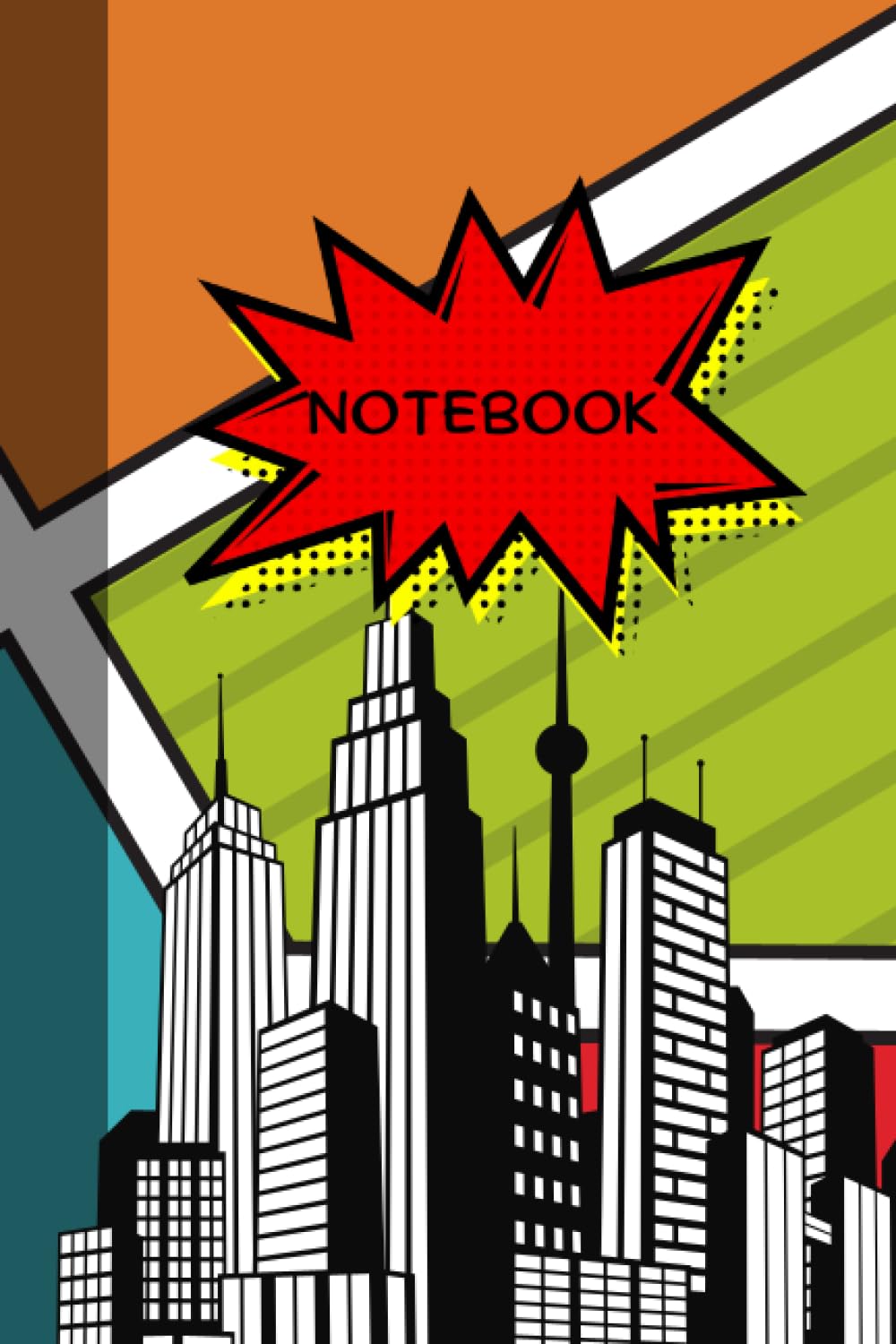 

A simple lined notebook with comic inspired cover: ideal for creating a journal, a diary, research note & study notes (Independently published)