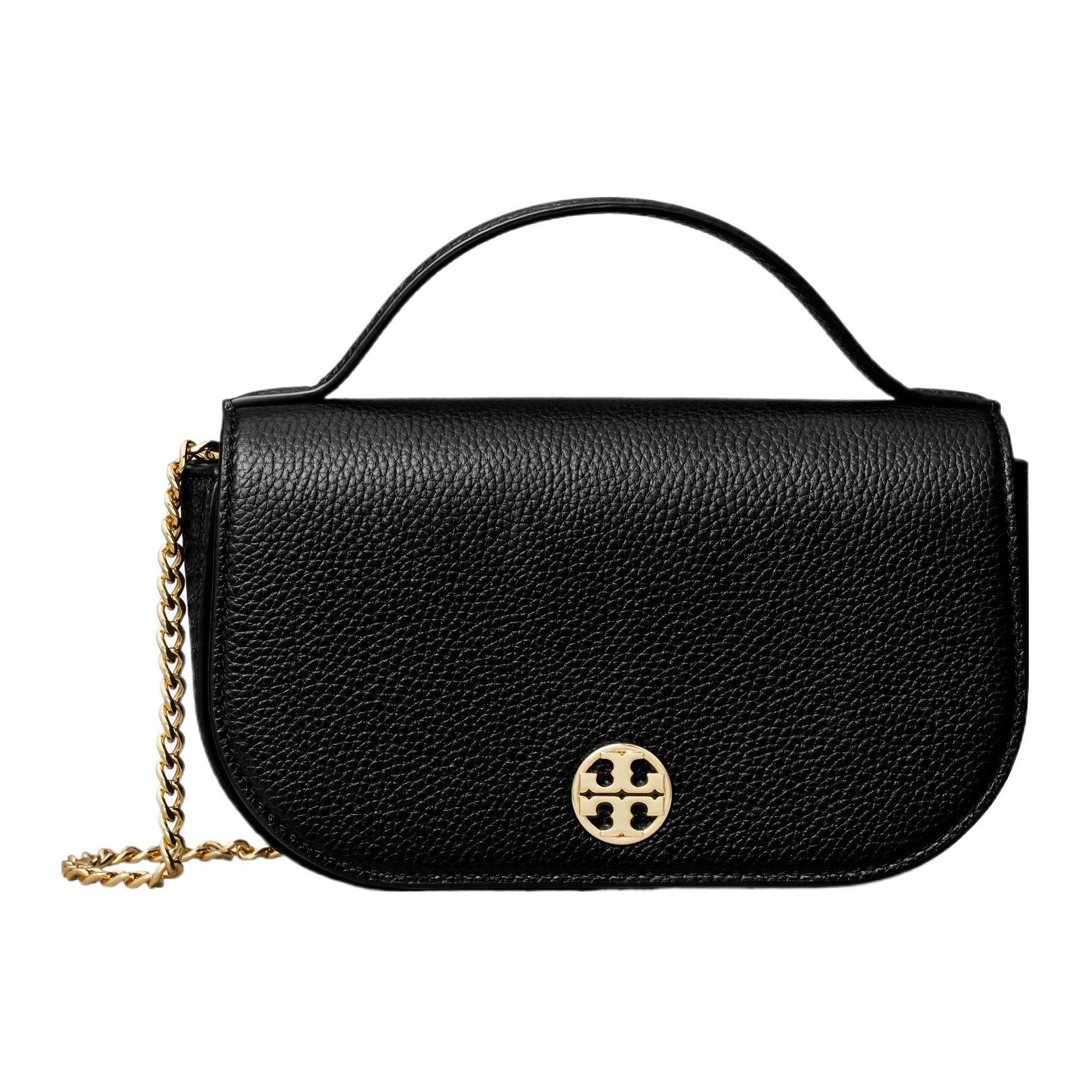 

Кожаная женская сумка через плечо с одним ремнём чёрный TORY BURCH
