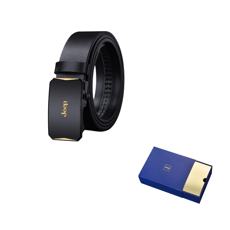 

Ремень мужской из спилка Cow Split Leather, 35 см Jeep, золото