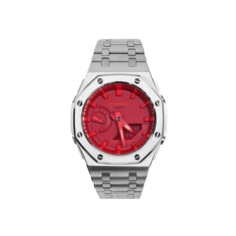 

CASIO Часы Unisex Liquid Crystal/Analog Dual Display Series 44mm Red Watch