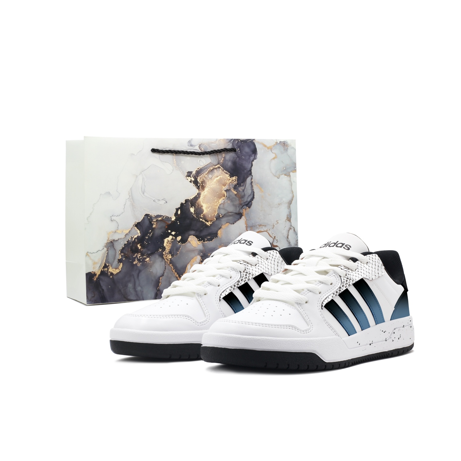 

Adidas Neo Кроссовки баскетбольные низкие Unisex Entrap Abrasion Resistant Vintage черные синие