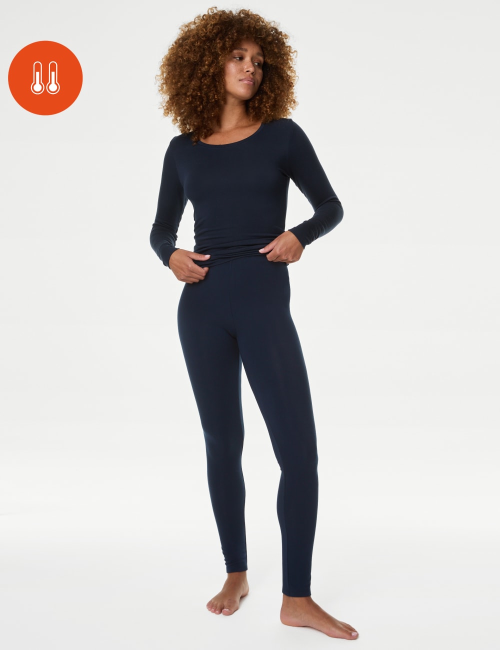

Леггинсы Heatgen Medium с термощеткой Marks & Spencer, темно-синий