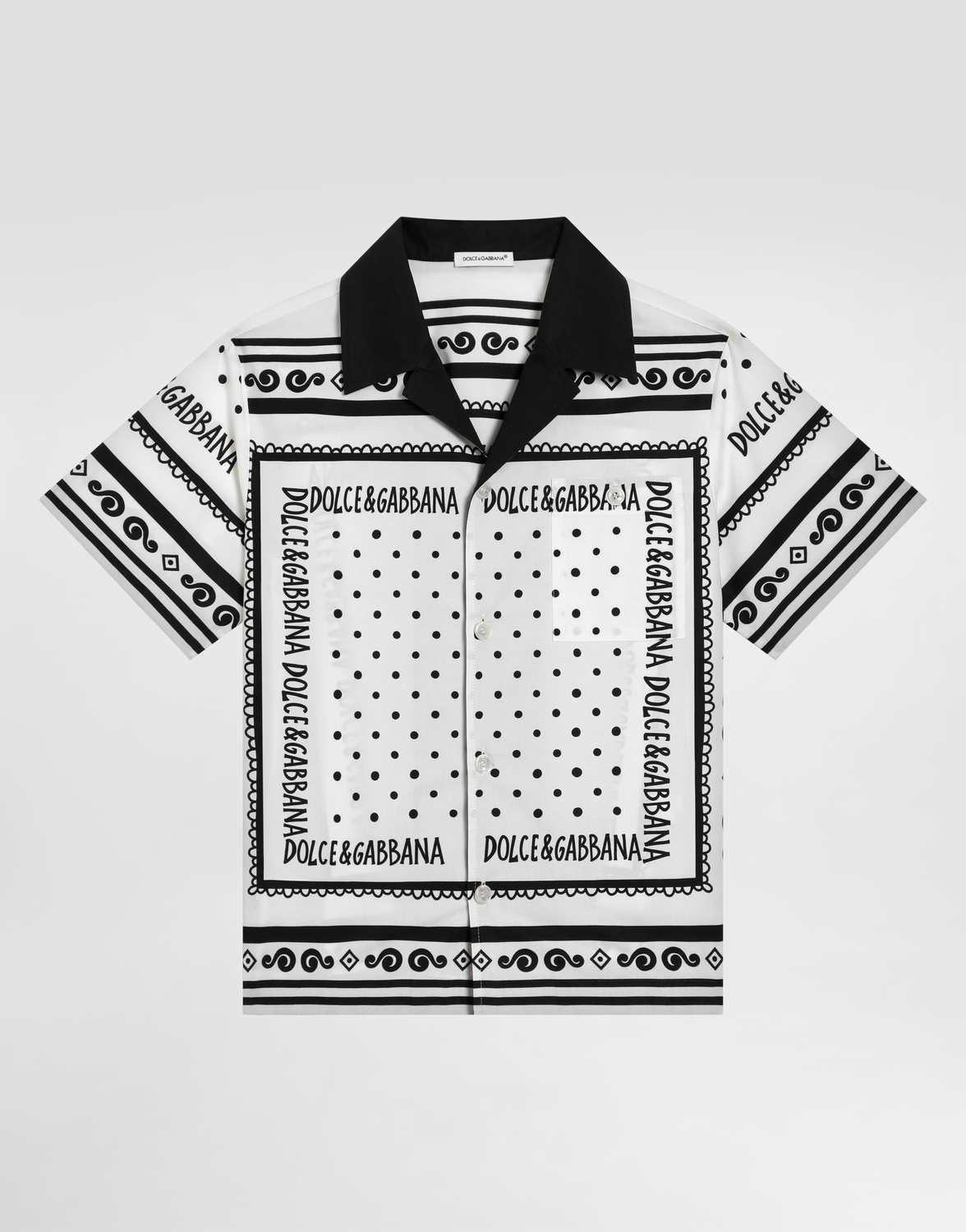 

Рубашка из поплина с банданным принтом Dolce&Gabbana, мультиколор