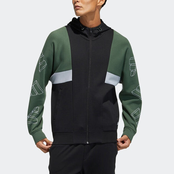 Куртка adidas Ub Tt Deco Casual Sports Colorblock Knit Hooded Jacket Black, черный — фото 3