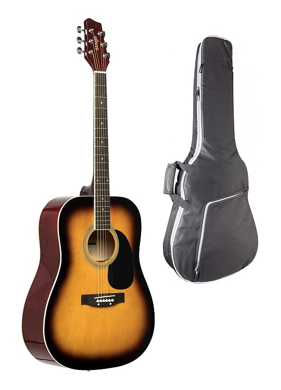 

Акустическая гитара Stagg Dreadnought Acoustic Guitar, Sunburst w/ Gig Bag