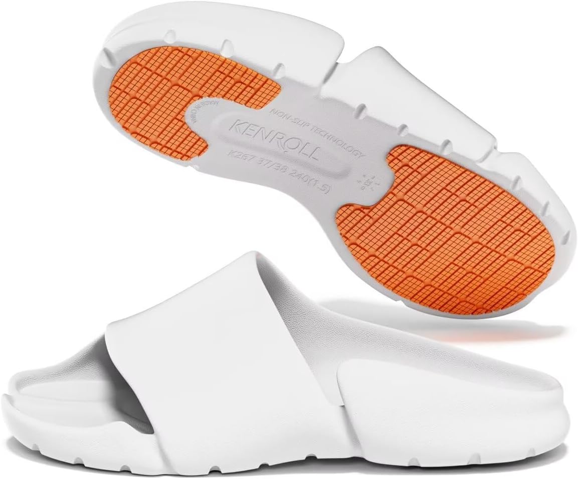 

Тапочки KENROLL, нескользящие душевые босоножки для женщин и мужчин, легкие садовые и домашние сандалии, белый