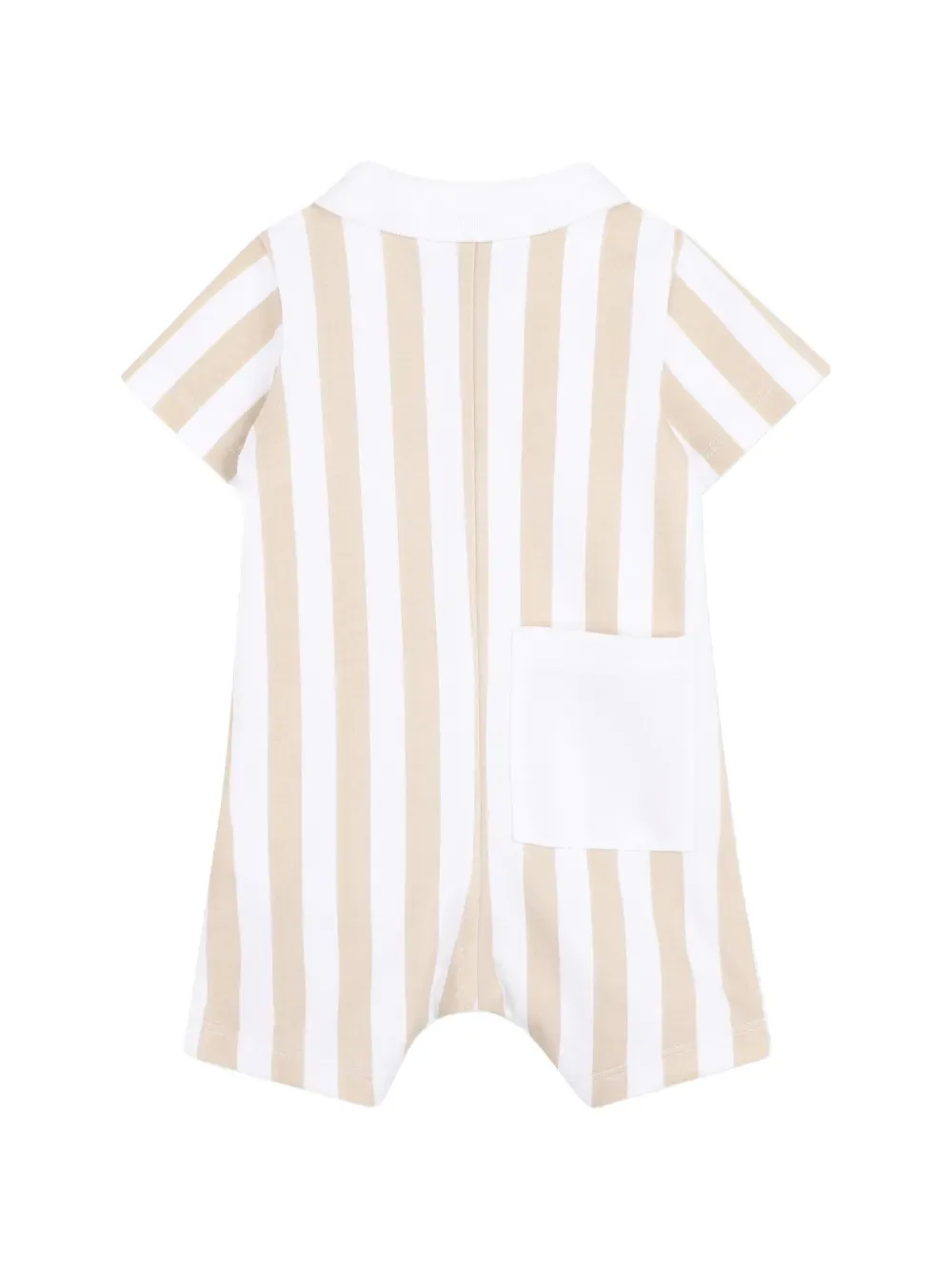 Полосатый купальник с воротником BOSS Kidswear, белый — фото 2