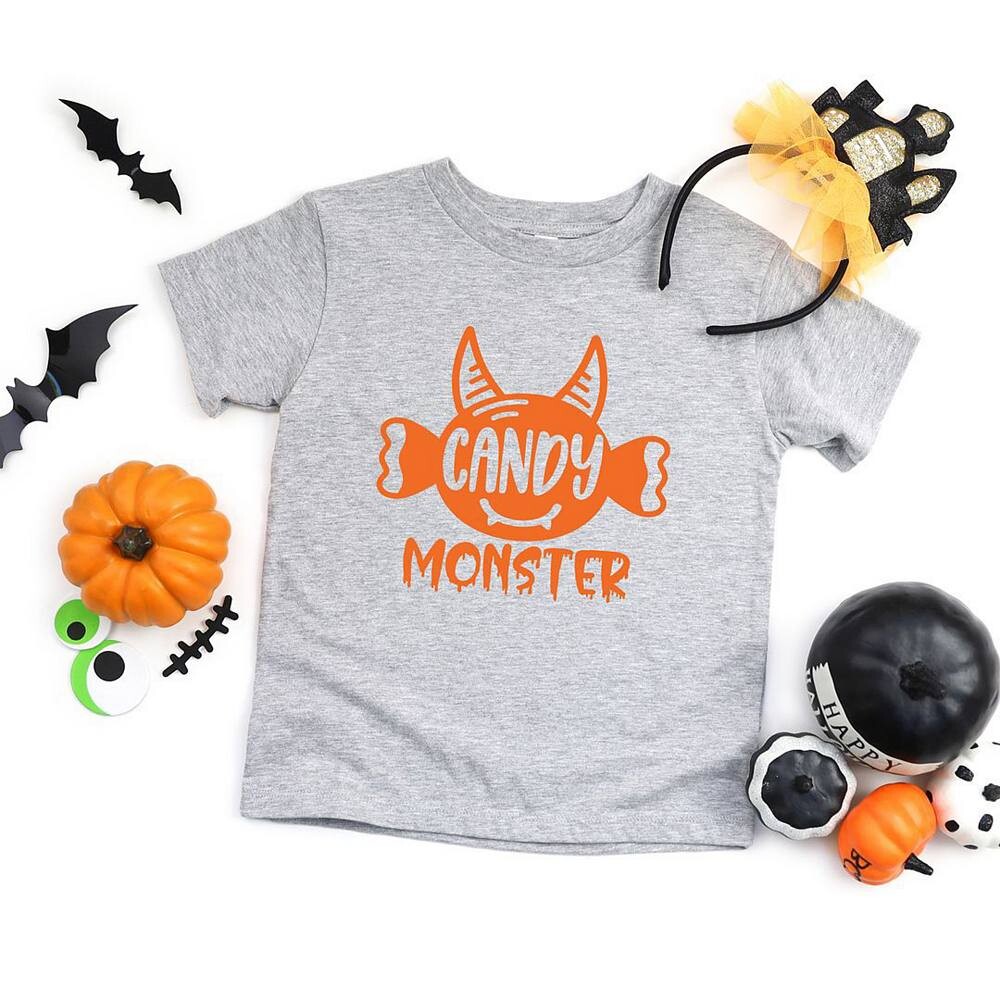 Футболка с короткими рукавами и рисунком для малышей Candy Monster Horns The Juniper Shop, белый — фото 2