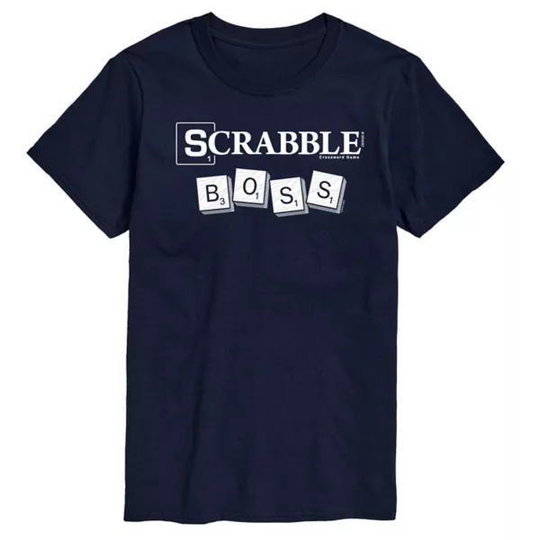 

Мужская футболка с принтом Scrabble Boss Hasbro, синий