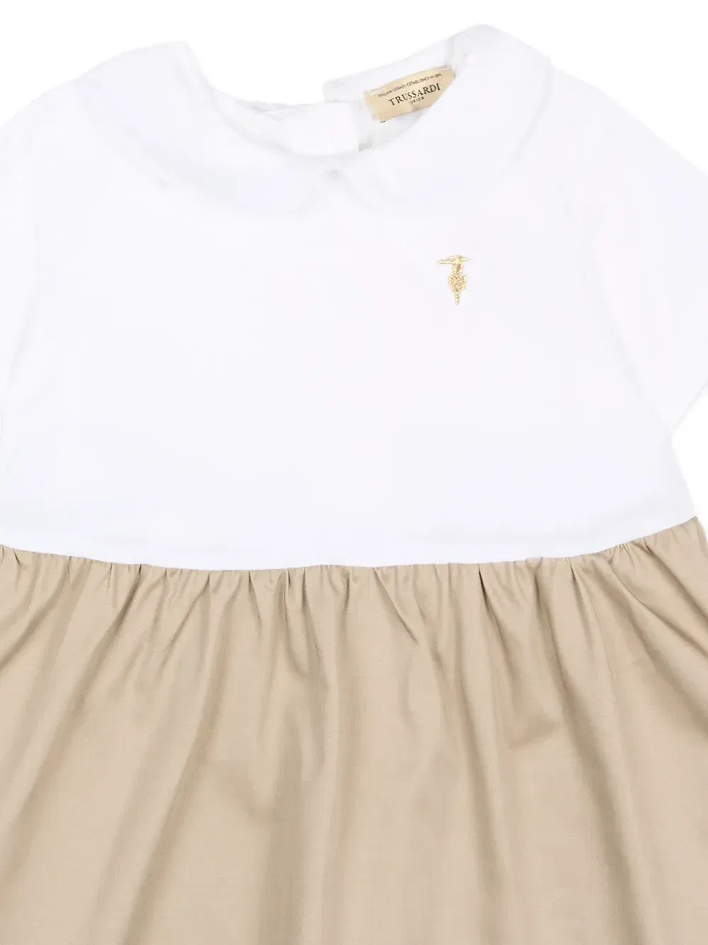 Платье с логотипом Trussardi Junior, белый — фото 3