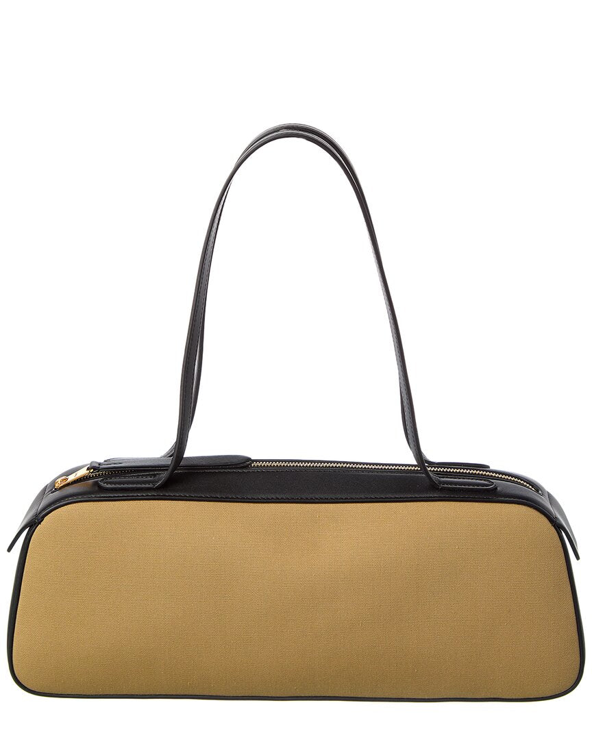 

KHAITE Simona Сумка через плечо из холста и кожи, черный