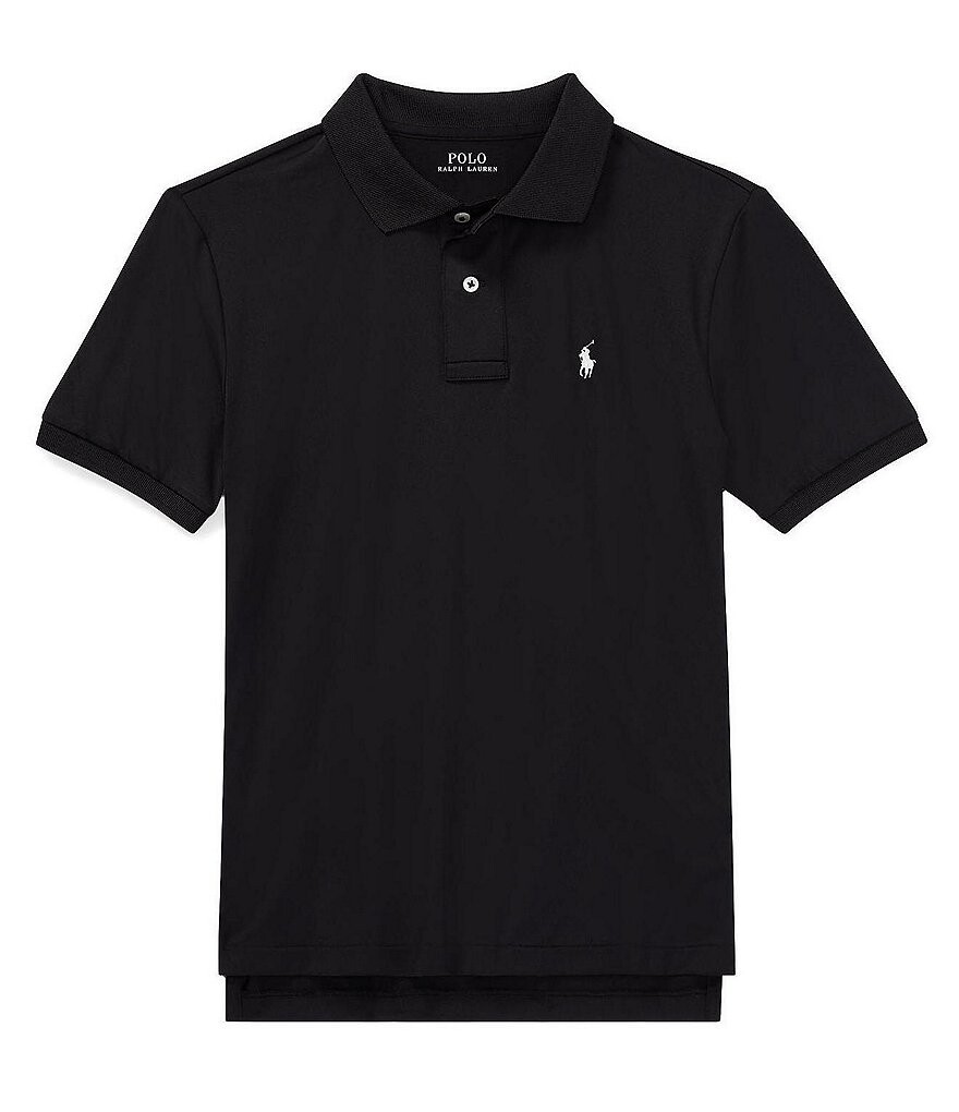 

Polo Ralph Lauren Big Boys 8-20 однотонная эластичная рубашка-поло с короткими рукавами, черный