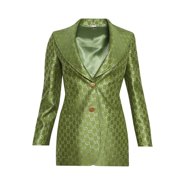 

Куртка Gucci Wool Lame Jacket, цвет Light Green/Silver