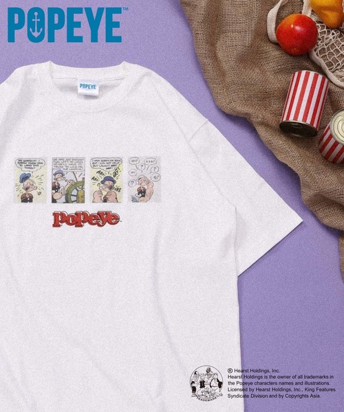 

Футболка с принтом Попая, ограниченная серия GLOBAL WORK, белый