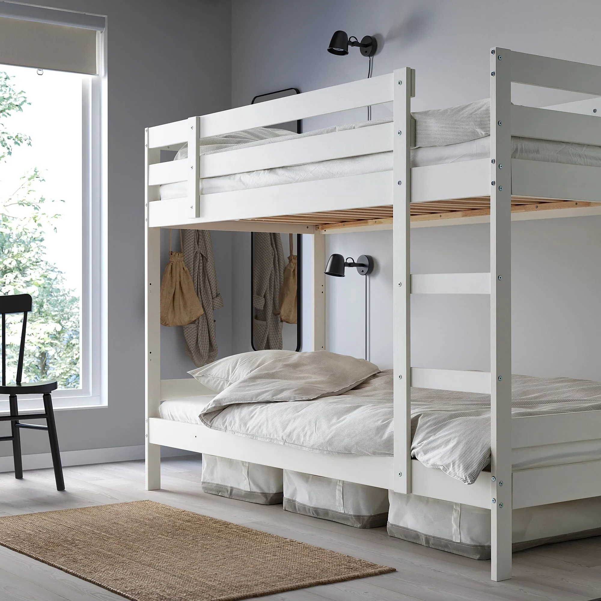 Двухъярусная кровать, белая, 90x200 см, MYDAL IKEA — фото 3