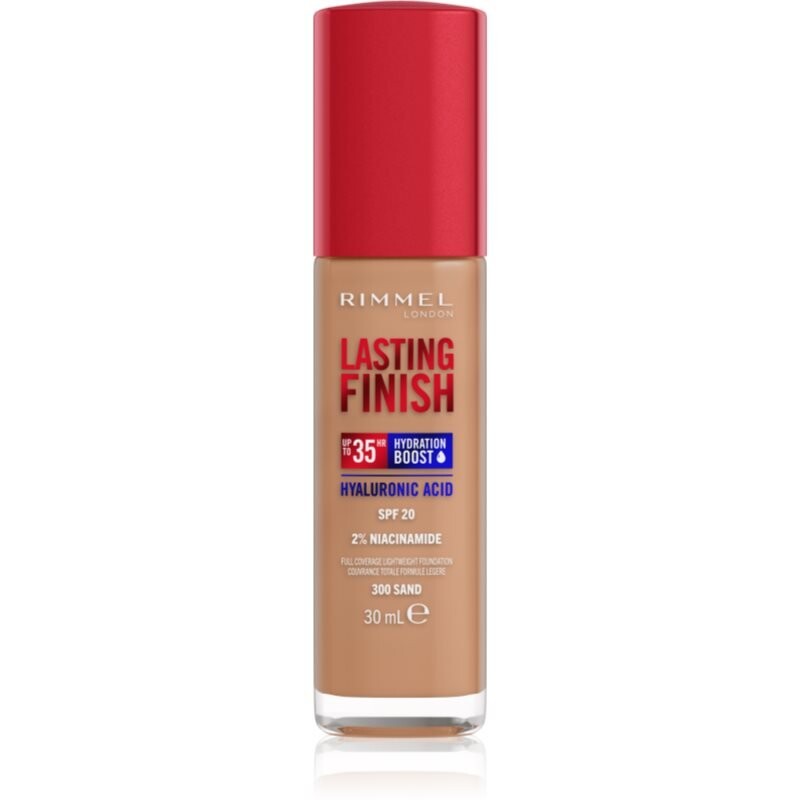 

Rimmel, Lasting Finish 35h Hydration Boost, увлажняющая основа SPF 20, оттенок 300 Sand, 30 мл