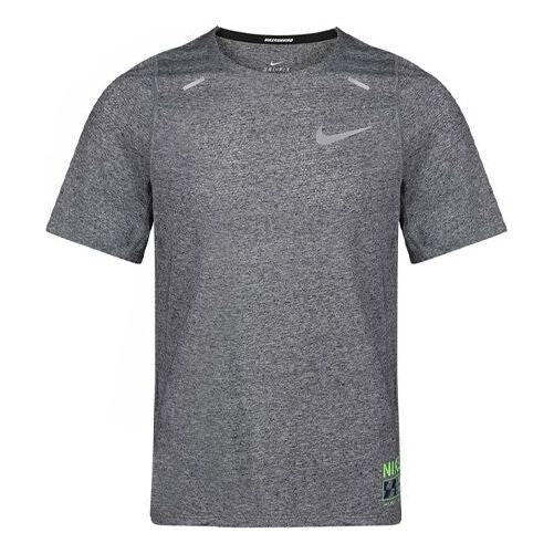 

Футболка rise 365 future fast running short sleeve gray Nike, серый