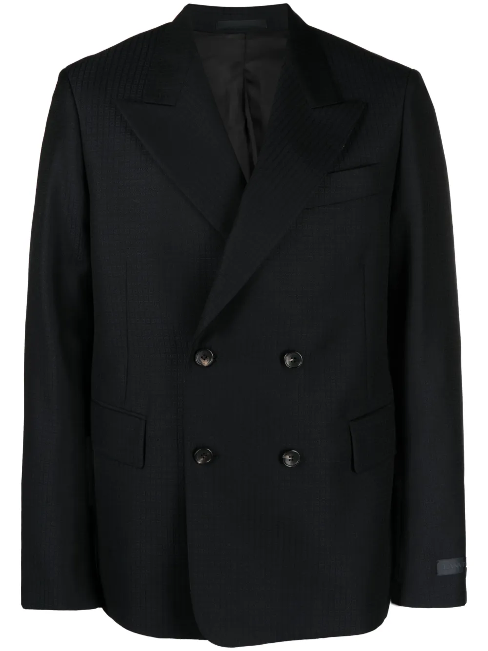

Двубортный пиджак в клетку Lanvin, синий