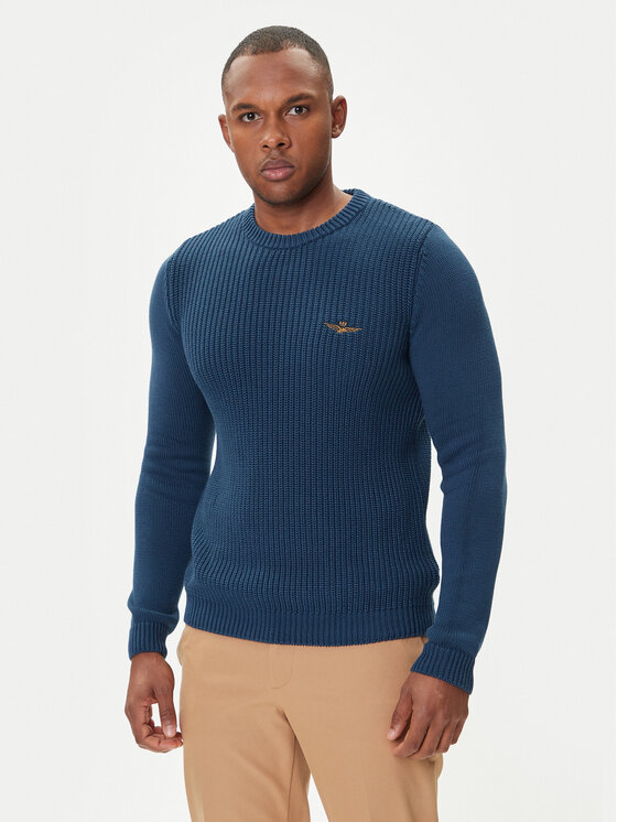 

Свитер slim fit 252MA1571UL00409 Aeronautica Militare, синий