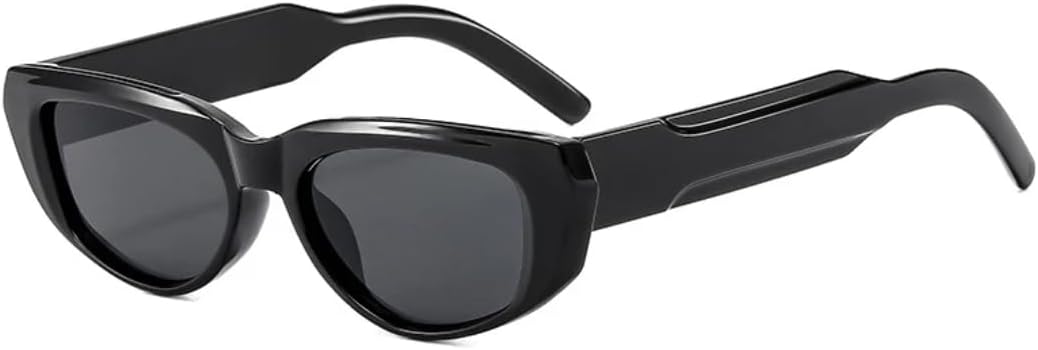 

Винтажные овальные солнцезащитные очки в стиле панк для женщин, роскошные классические мужские очки для активного отдыха, рыбалки, с защитой от УФ-излучения UV400 TVTBBVV, Black Gray