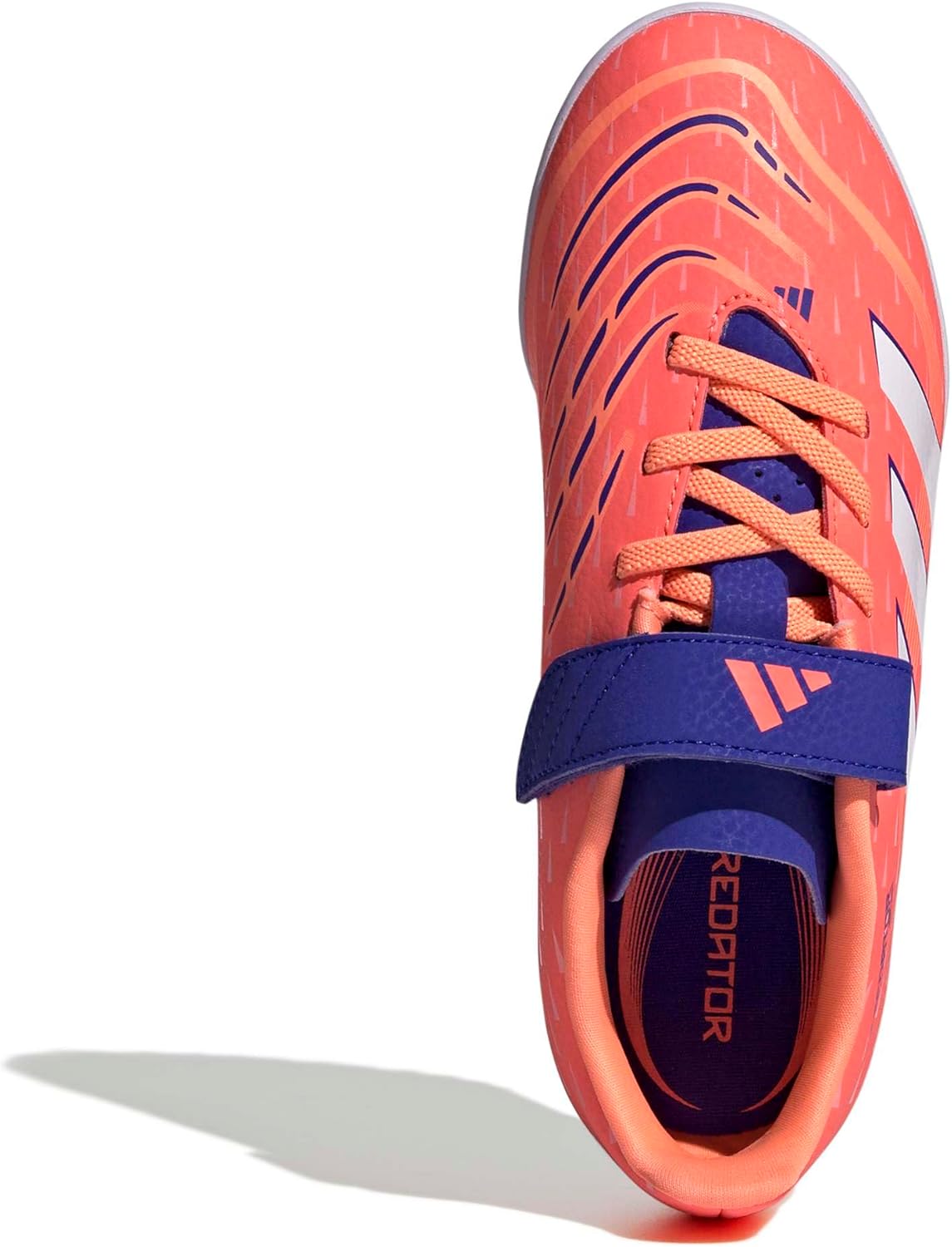 Детские кроссовки Adidas Club Predator Turf (унисекс), белый/оранжевый — фото 2