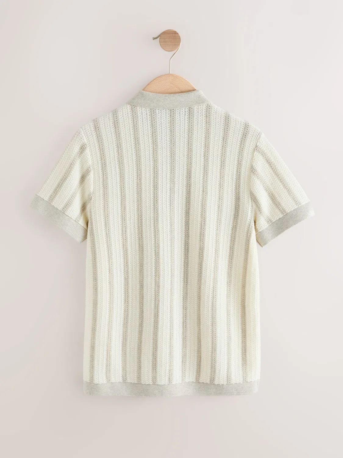 Рубашка на пуговицах стандартного кроя Next, Wool White — фото 2