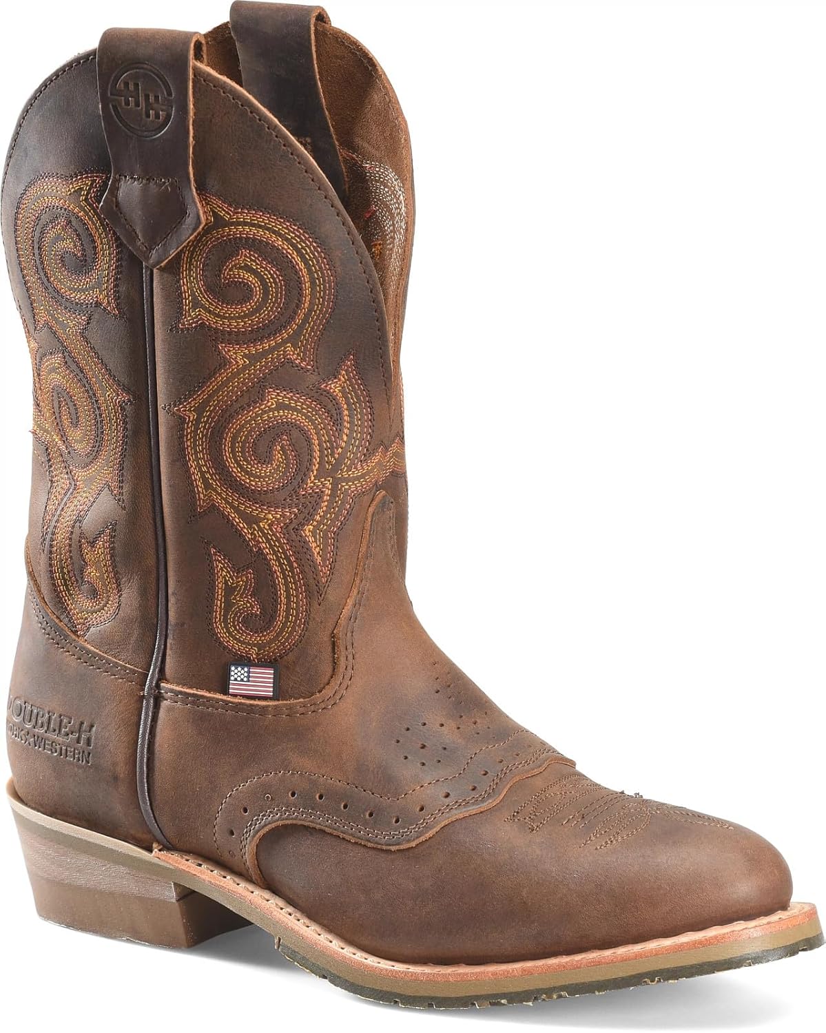 

Мужские сапоги DOUBLE-H Rockdale 11 с ультралегким носком Roper, темно-коричневый