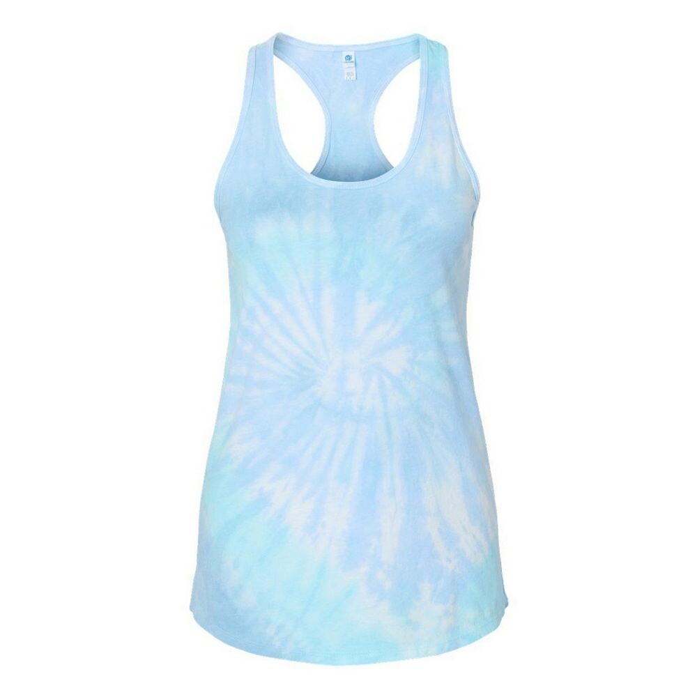 

Топ на бретельках Colortone Tie-Dyed Racerback, цвет Lagoon