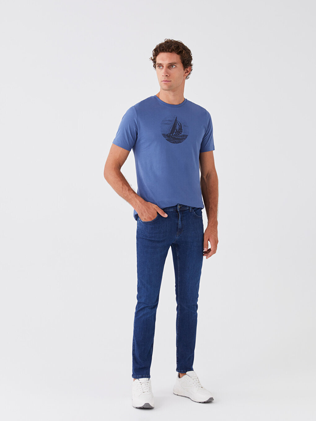 

Мужские джинсовые брюки 750 Slim Fit LCW Jeans, среднее индиго родео