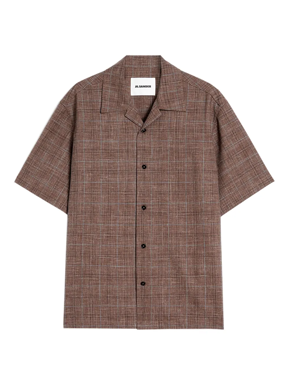 

Клетчатая рубашка с короткими рукавами Jil Sander, коричневый