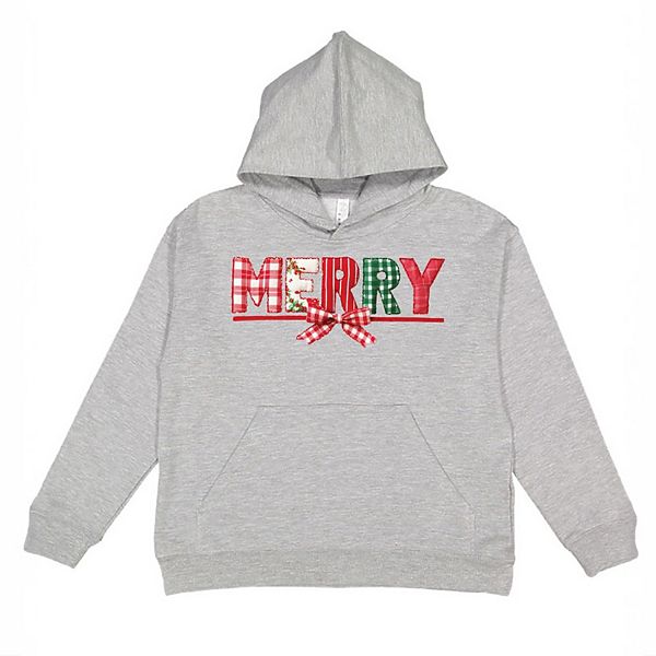 Молодежная худи с принтом в рождественском стиле The Juniper Shop, Heather Grey