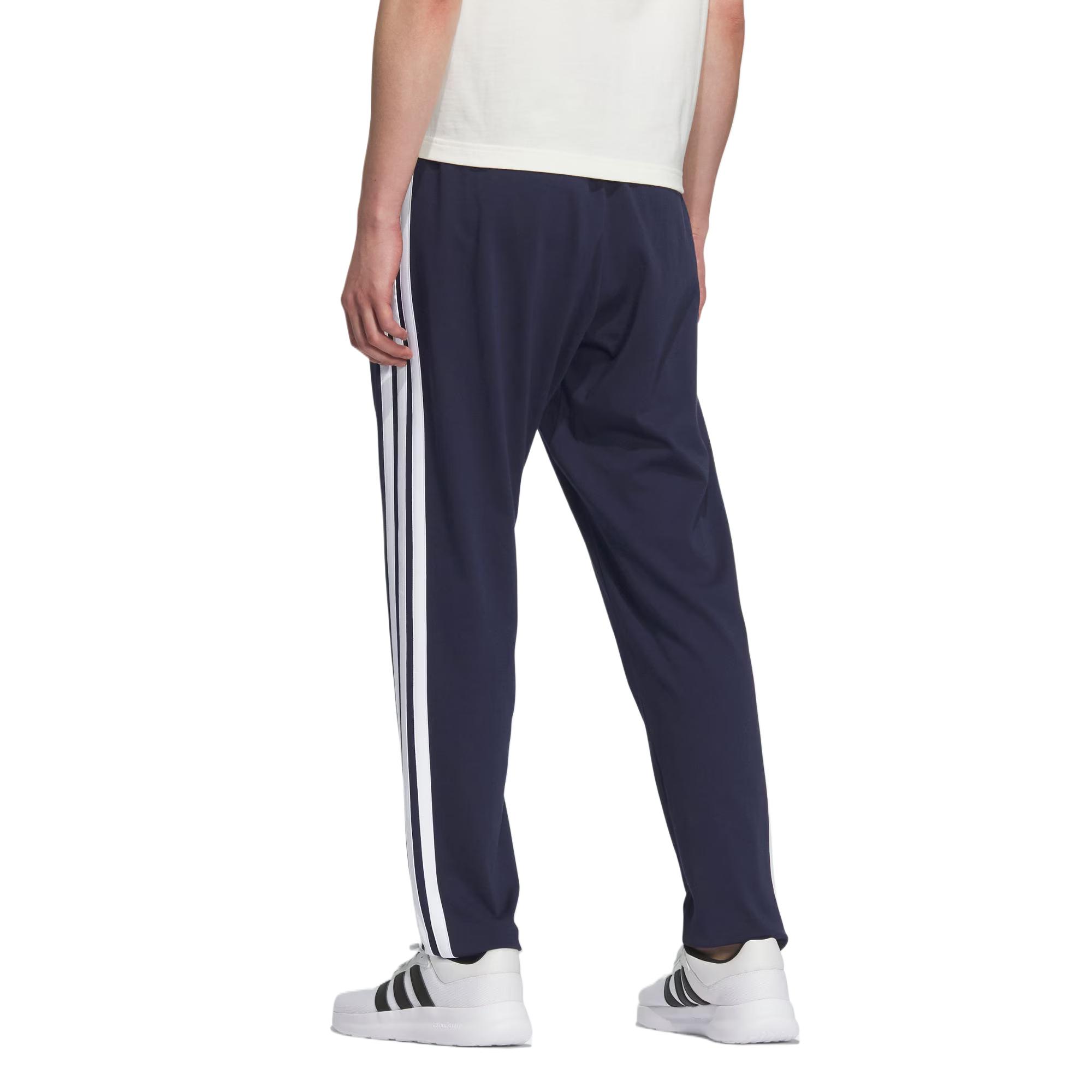 Adidas Эссеншиалс сингл джерси опен хем повседневные брюки унисекс Legend Ink/White — фото 4