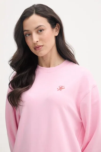 Худи женское свободного кроя Tommy Hilfiger, розовый — фото 4