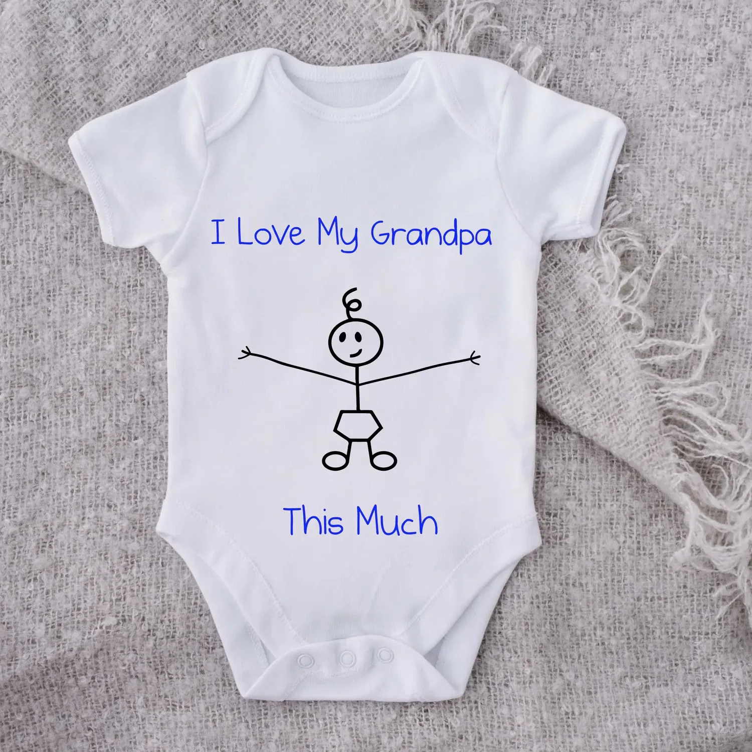 Боди с коротким рукавом I Love My Grandpa, 60 Second Makeover, белый