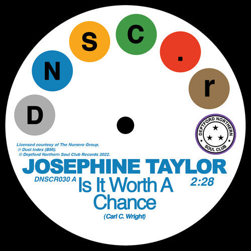 

Сингл 7" Taylor, Josephine: Is It Worth A Chance/Satisfied